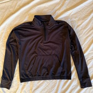 All in Motion Kids Dark Gray Long Sleeve quarter zip